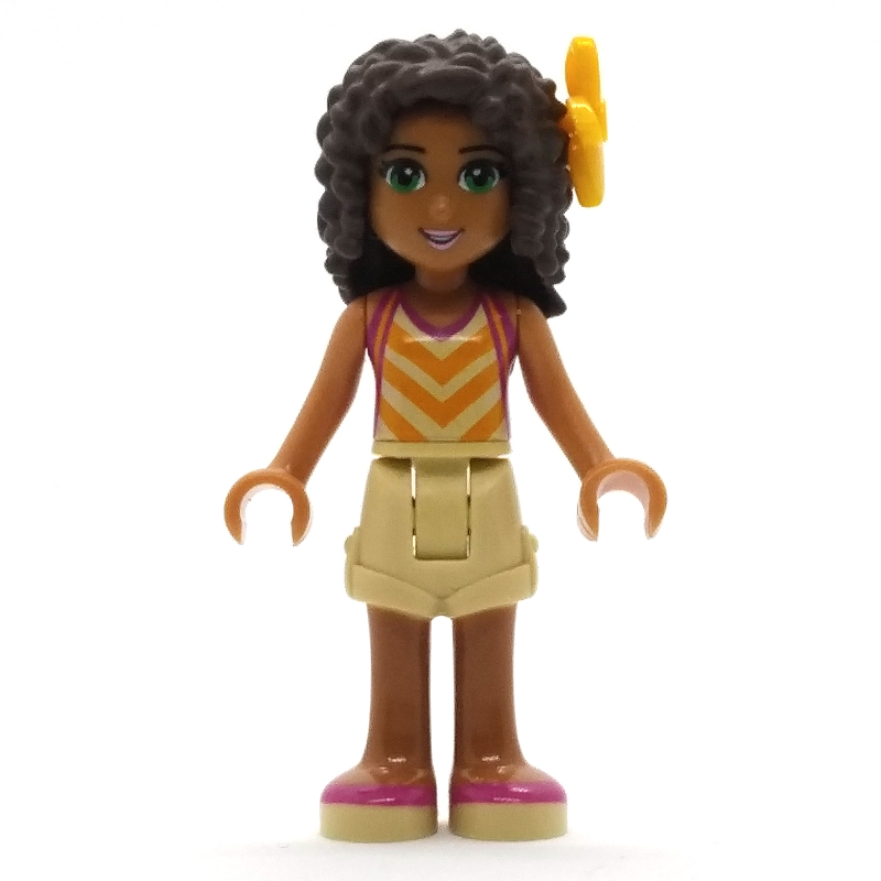 Lego Andrea - Bright Light Yellow Top, Tan Shorts
