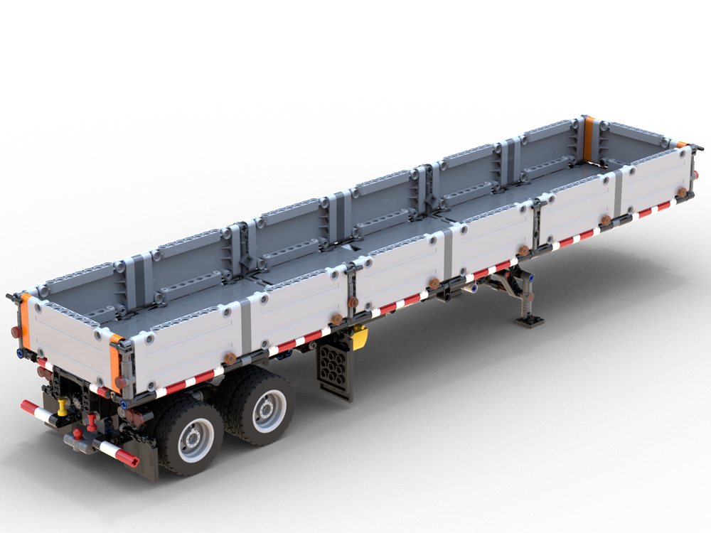 Lego American-style 40' Drop-side semitrailer (v2.0) for 42078 Mack Anthem (70490 double tires)