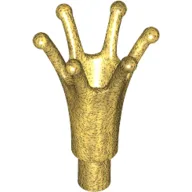Headwear Accessory Crown Long with Bar / Pearl Gold