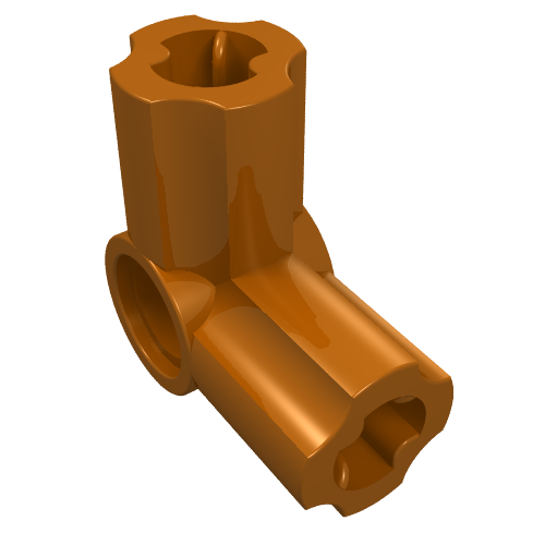 Lego Technic Axle and Pin Connector Angled #6 - 90° / Dark Orange