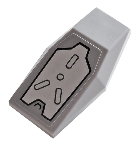 Lego Large Figure Armor Plate Small with Silver Armor Plate Pattern (Sticker) - Set 76124