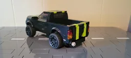 Black-Lime Pickup Truck