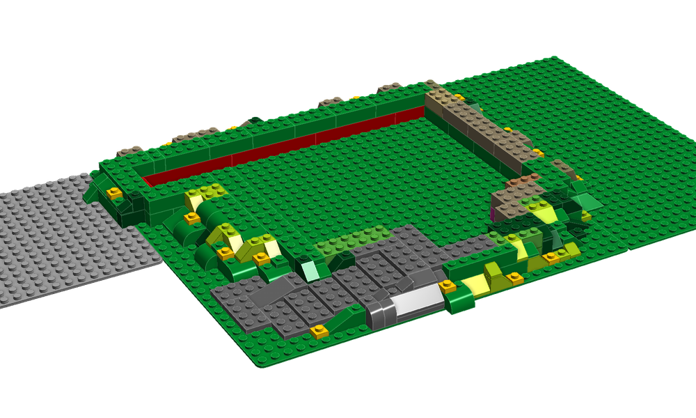 Lego Hill base for Medieval Blacksmith