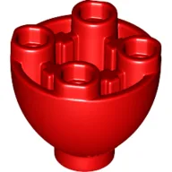 Brick Round 2 x 2 x 1 1/3 Inverted / Red