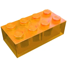 Brick 2 x 4 / Trans-Orange