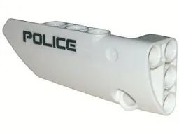 Technic, Panel Fairing # 3 Small Smooth Long, Side A with 'POLICE' Pattern (Sticker) - Set 5974