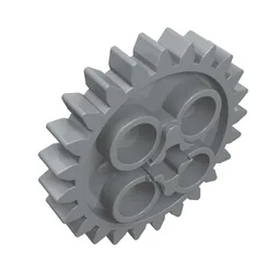 Technic Gear 24 Tooth [New Style with Single Axle Hole] / Light Bluish Gray