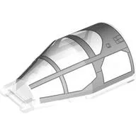 Windscreen 7 x 4 x 2 Round with Handle with Light Bluish Grey Cockpit Print / Trans-Clear
