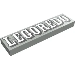 Tile 1 x 4 with 'LEGOREDO' Print