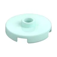 Plate Special Round 2 x 2 with Center Stud (Jumper Plate) / Light Aqua