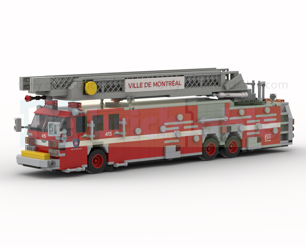 Lego 1993 E-One Hurricane Ladder Truck Montreal Fire Service
