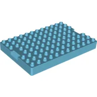 Duplo Brick 8 x 12 with 1 x 2 Indents on Ends (5931 Container Top) / Medium Azure