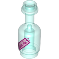 Lego Equipment Bottle with Bright Pink 'DRINK ME' Label Print (Alice) / Trans-Light Blue
