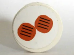 Tile, Round 2 x 2 with 2 Hamburgers Pattern (Sticker) - Set 5895