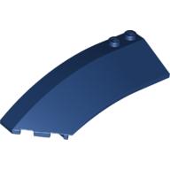 Lego Brick Wedged, Curved 8 x 3 x 2 Open Left / Dark Blue