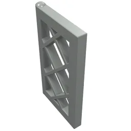 Window 1 x 2 x 3 Pane Latticed / Light Gray