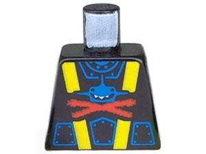 Lego Torso Aquazone Aquashark Blue Shark with Red 'X' Pattern