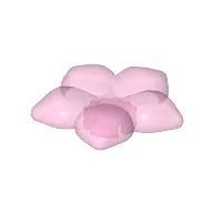 Clikits Icon, Flower 2 x 2 Large, 5 Petals with Hole / Trans-Pink