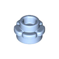 Lego Plant, Flower, Plate Round 1 x 1 with 5 Petals / Bright Light Blue