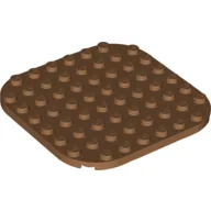 Plate Round Corners 8 x 8 / Medium Nougat
