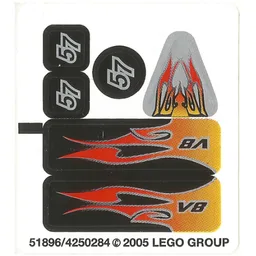 Sticker Sheet for Set 8643-1 / [No Color/Any Color]