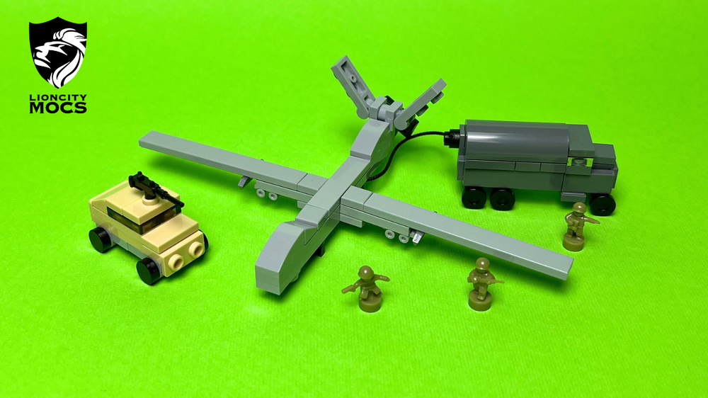 Lego MQ-9 Reaper UAV Tutorial (1:120)