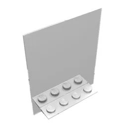 Door 2 x 5 x 5 Swivel, Flat Base / Trans-Clear