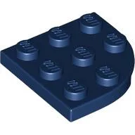 Plate Round Corner 3 x 3 / Dark Blue
