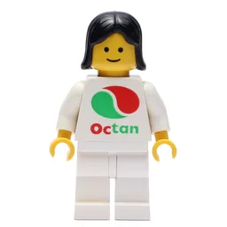 White Torso Octan, White Legs, Black Hair, Female