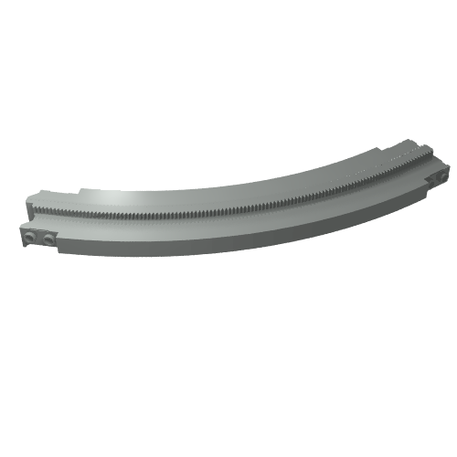 Lego Vehicle Track, Monorail Curve Short Left / Light Gray