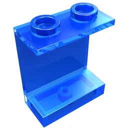 Panel 1 x 2 x 2 [Hollow Studs] / Trans-Dark Blue