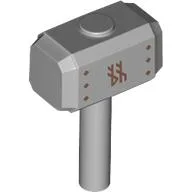 Tool Hammer / Sledgehammer with Copper Runes, Rivets Print