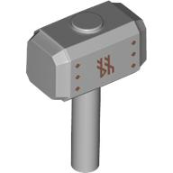 Lego Tool Hammer / Sledgehammer with Copper Runes, Rivets print