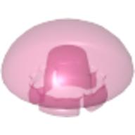 Lego Clikits Icon, Round 2 x 2 Small, Thick with Pin / Trans-Dark Pink