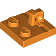 Hinge Plate 2 x 2 Locking with 1 Finger on Top / Orange