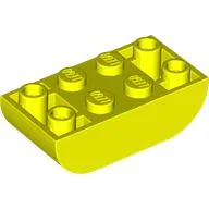 Brick Curved Inverted 2 x 4 Double / Vibrant Yellow