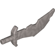 Lego Weapon Sword / Scimitar Notched Blade / Flat Silver