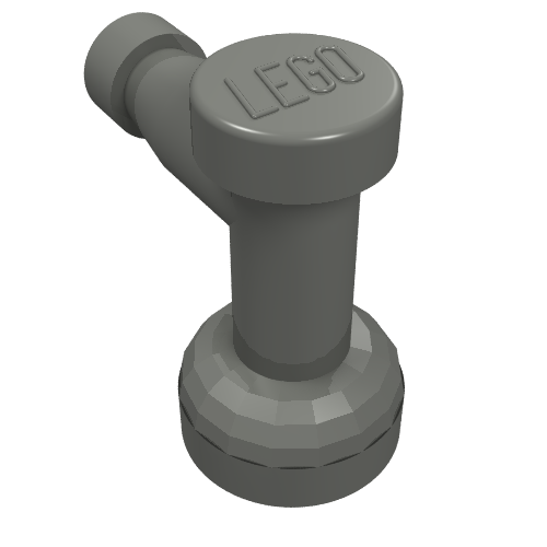 Lego Tap 1 x 1 without Hole in Spout / Dark Bluish Gray