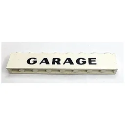 Brick 1 x 8 with 'GARAGE' with Elaborate 'G' Sans-Serif Thick Print