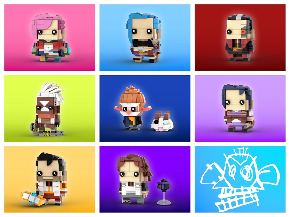 Lego Arcane Brickheadz Collection LEGO MOC - Netflix Arcane: League of Legends