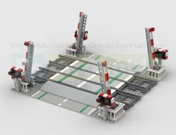 UK Double Track Full Barrier Level Crossing