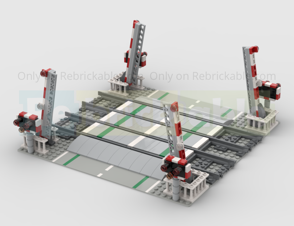 Lego UK Double Track Full Barrier Level Crossing