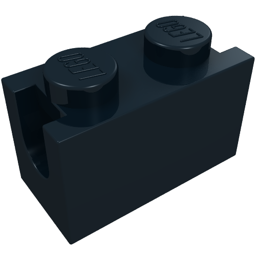 Lego Brick Special 1 x 2 with Digger Bucket Arm Holder / Black