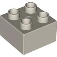 Duplo Brick 2 x 2 / Very Light Gray