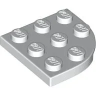 Plate Round Corner 3 x 3 / White
