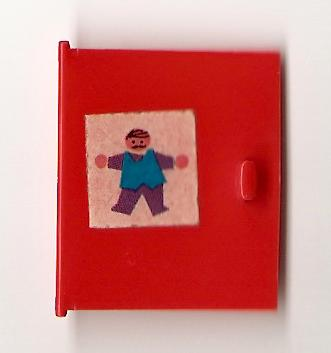 Lego Homemaker Cupboard Door 4 x 4 with Man Pattern (Sticker) - Set 261-4