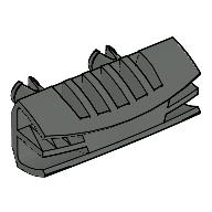 Lego Grille 1 x 4 [Two Pins] / Dark Gray