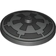 Dish 4 x 4 Inverted [Radar] with Dark Bluish Grey Pattern Print
