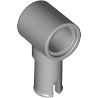 Lego Technic Pin Connector Hub with 1 Pin with Friction Ridges Lengthwise [Centered Friction Ridge] / Light Bluish Gray