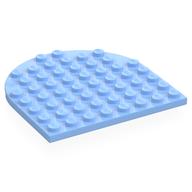 Lego Plate 8 x 8 with Rounded End / Bright Light Blue